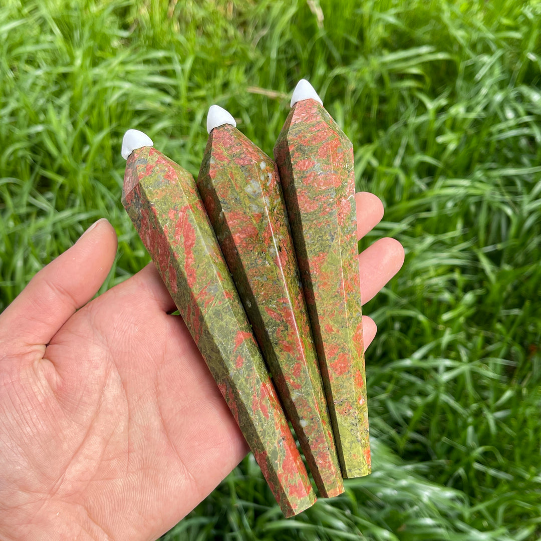 Natural Unakite Wand