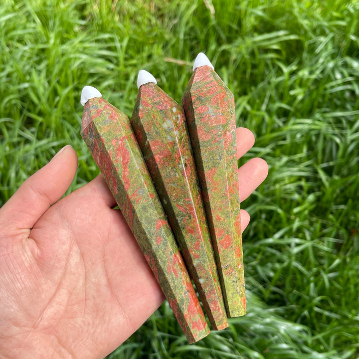 Natural Unakite Wand