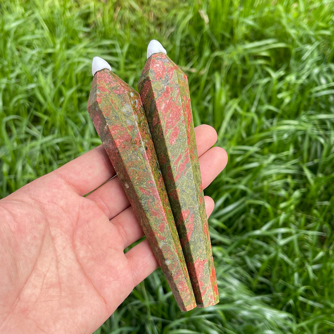 Natural Unakite Wand