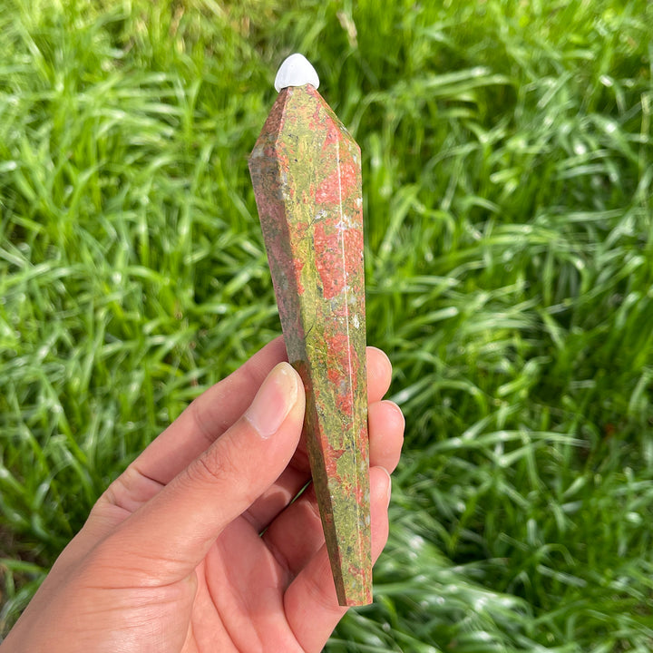 Natural Unakite Wand