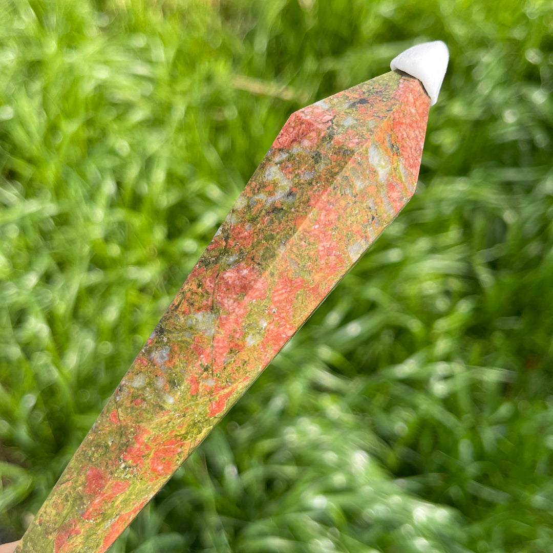 Natural Unakite Wand