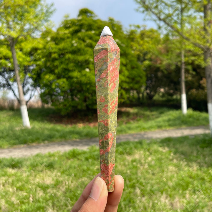Natural Unakite Wand
