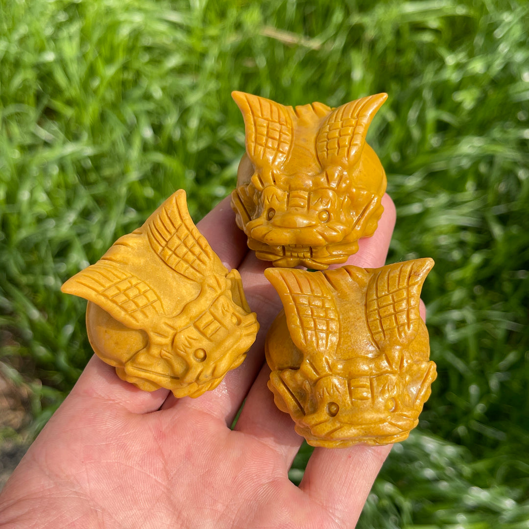 Natural Crystal Carving Yellow Aventurine Dragon Turtle