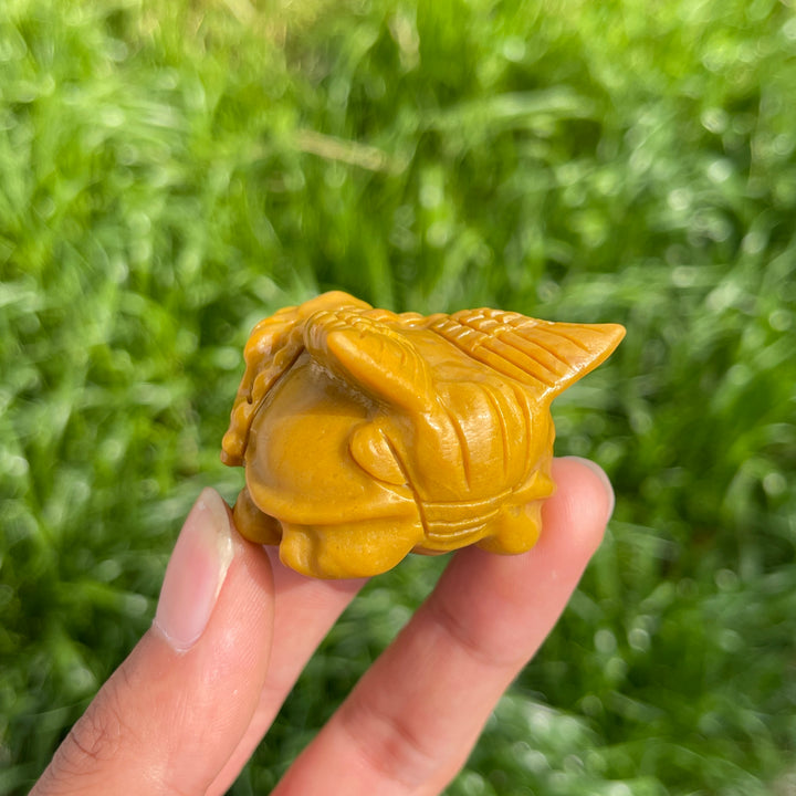 Natural Crystal Carving Yellow Aventurine Dragon Turtle
