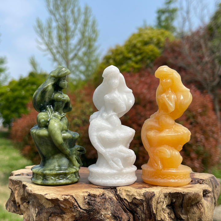 Natural Crystal Mermaid Carving