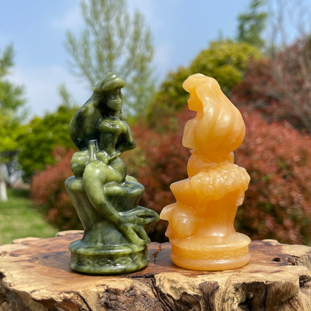 Natural Crystal Mermaid Carving