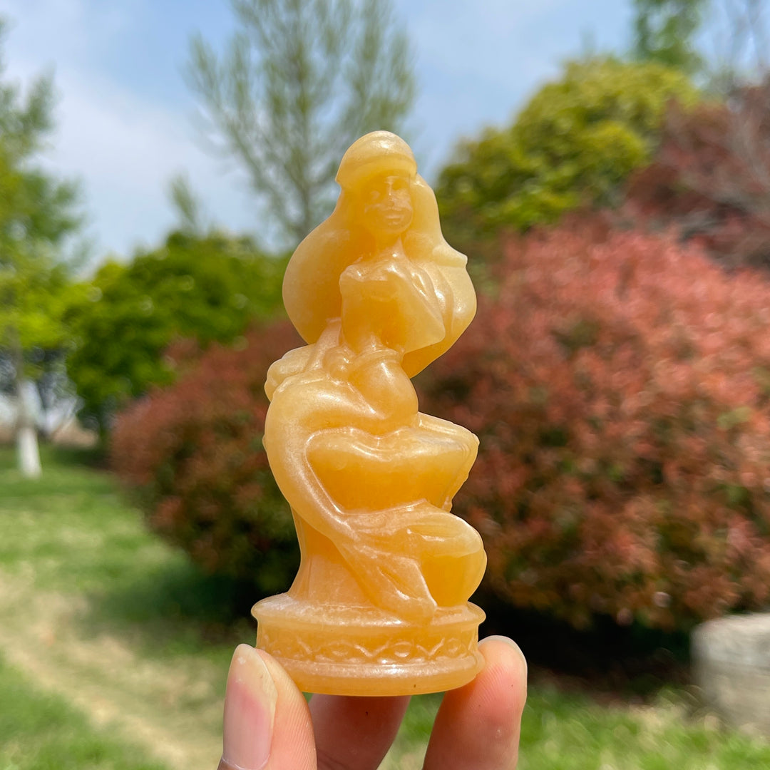 Natural Crystal Mermaid Carving