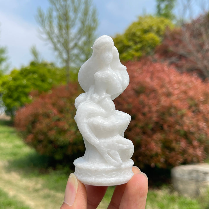 Natural Crystal Mermaid Carving