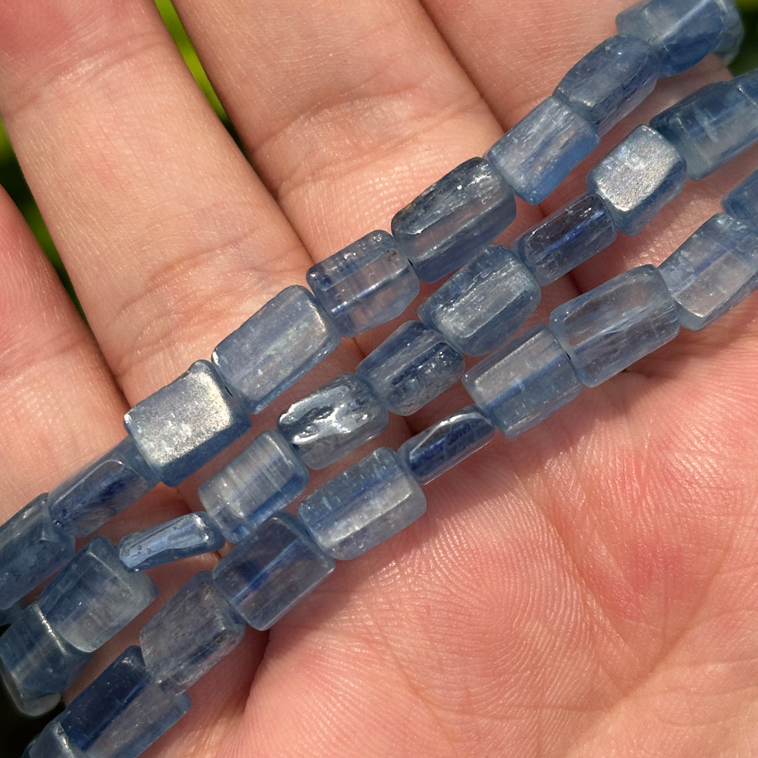 Blue Kyanite Freeform Square-cut Bracelet 5.5-7mm