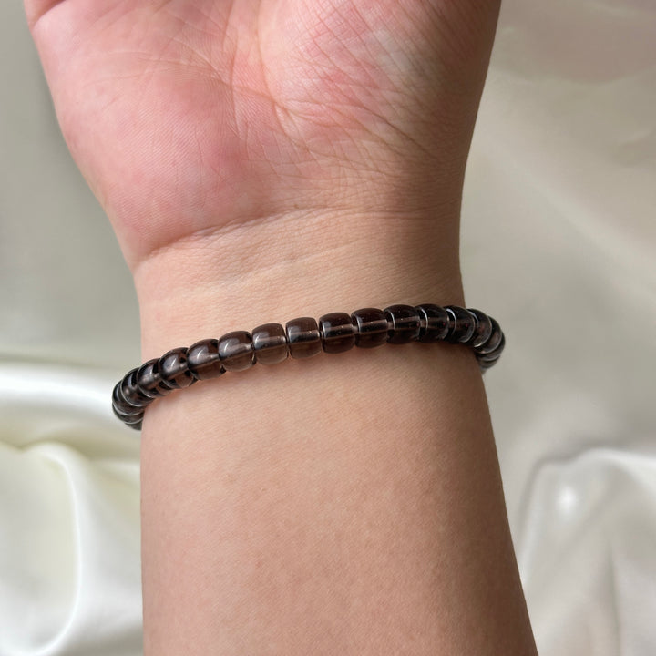 Ice Obsidian Straight Cut Bracelet 6.8-7.1mm