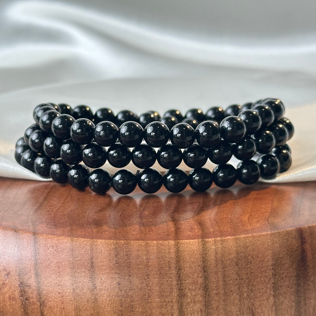 Three Cires Black Tourmaline Bracelet 6.3-6.6mm