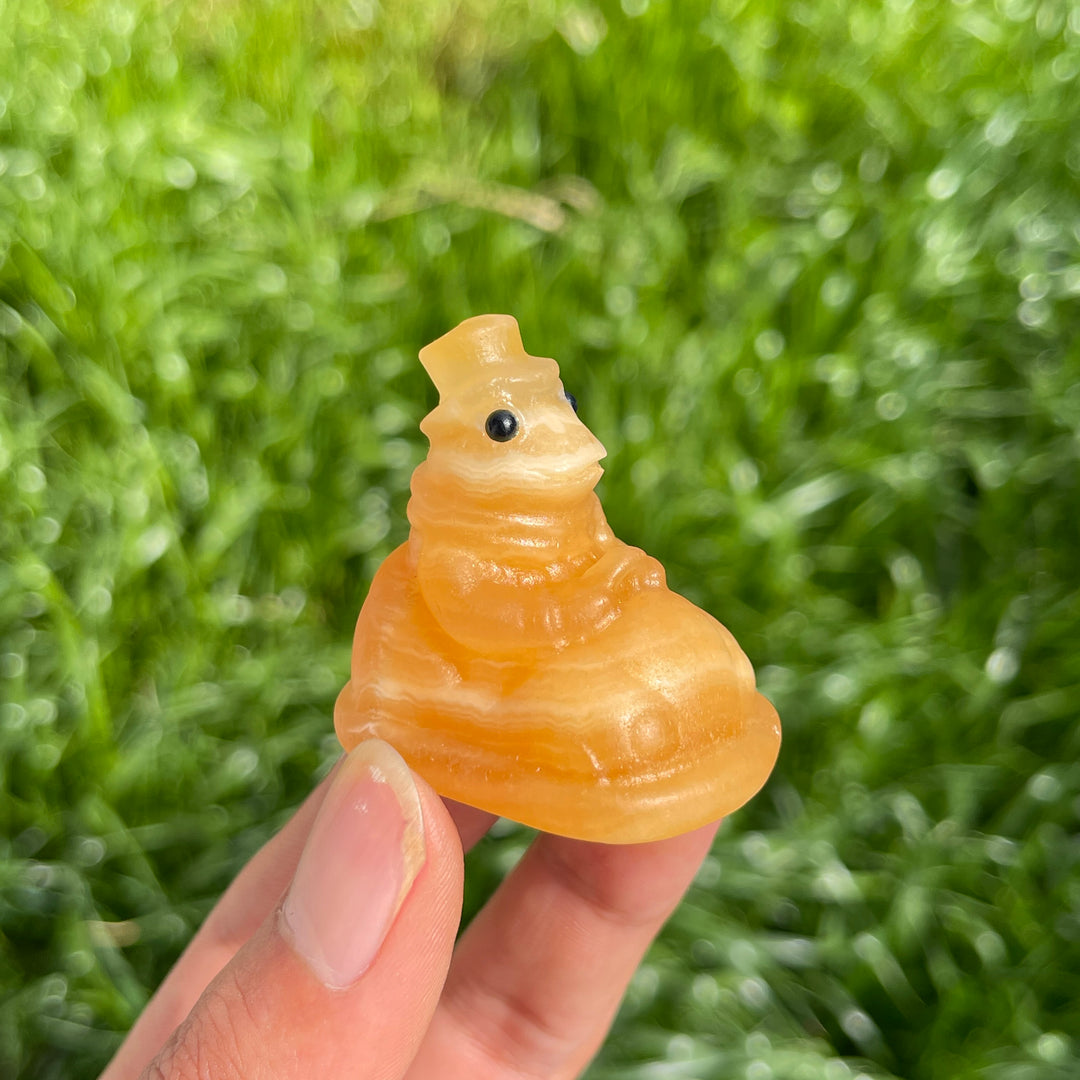 Natural Bumper Car Frog Crystal Carving