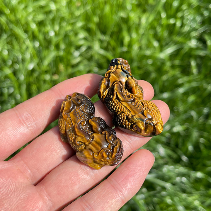 Natural Tiger Eye Pixiu Crystal Carving