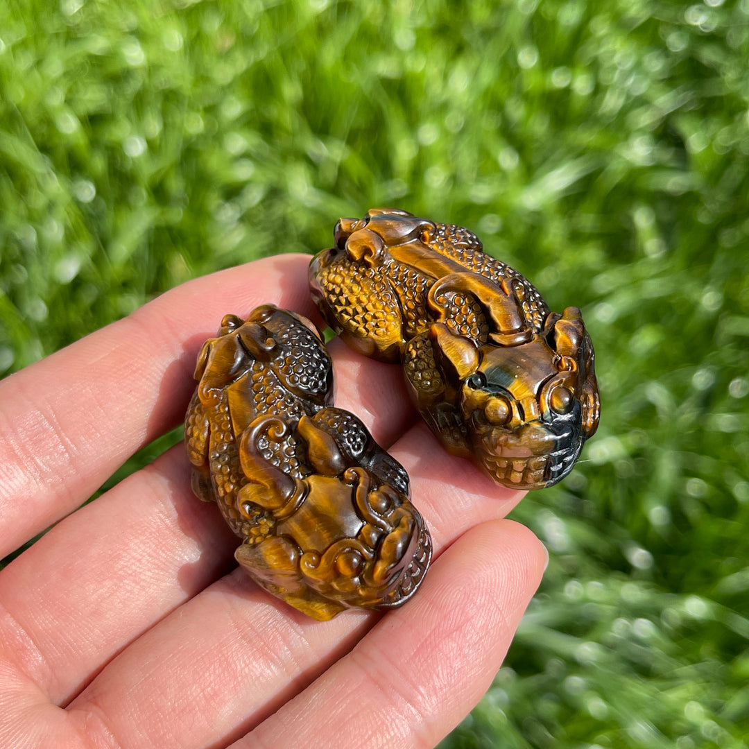 Natural Tiger Eye Pixiu Crystal Carving