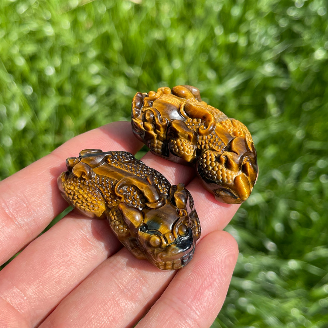 Natural Tiger Eye Pixiu Crystal Carving