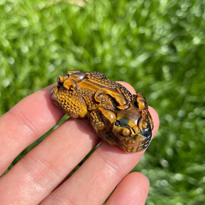Natural Tiger Eye Pixiu Crystal Carving
