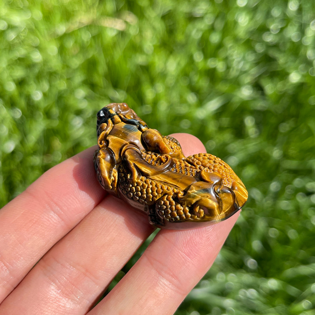 Natural Tiger Eye Pixiu Crystal Carving