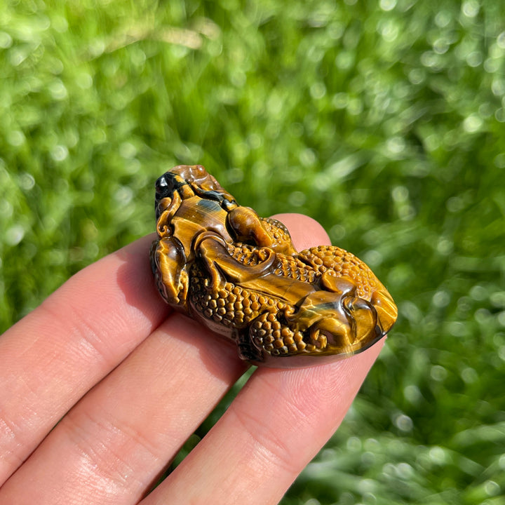 Natural Tiger Eye Pixiu Crystal Carving