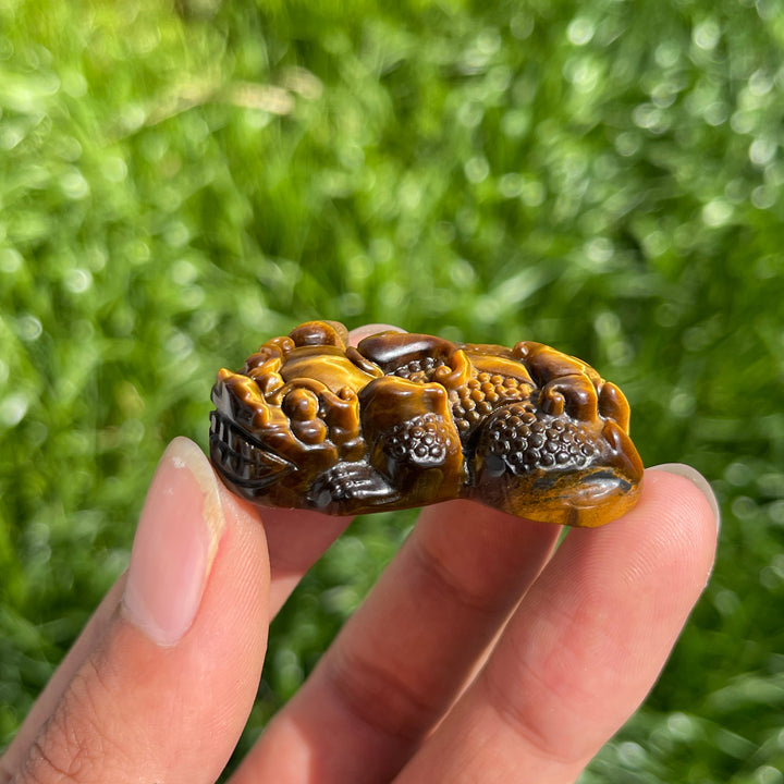 Natural Tiger Eye Pixiu Crystal Carving
