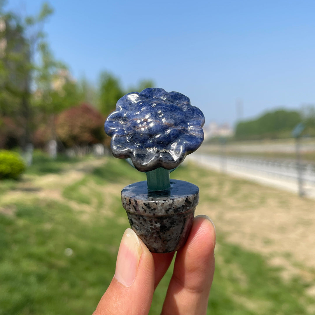 Natural Crystal Sunflower Carving