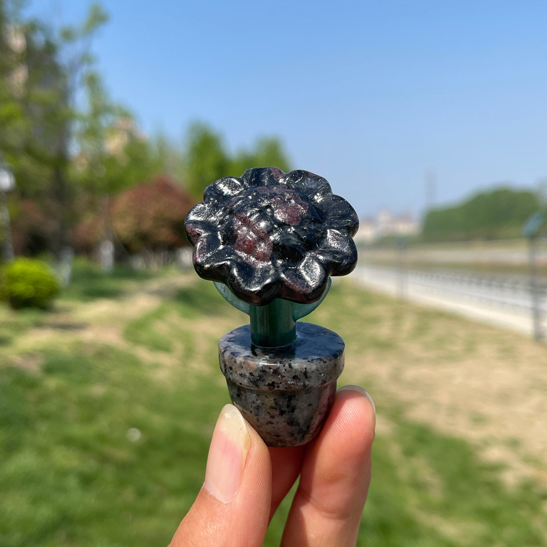 Natural Crystal Sunflower Carving