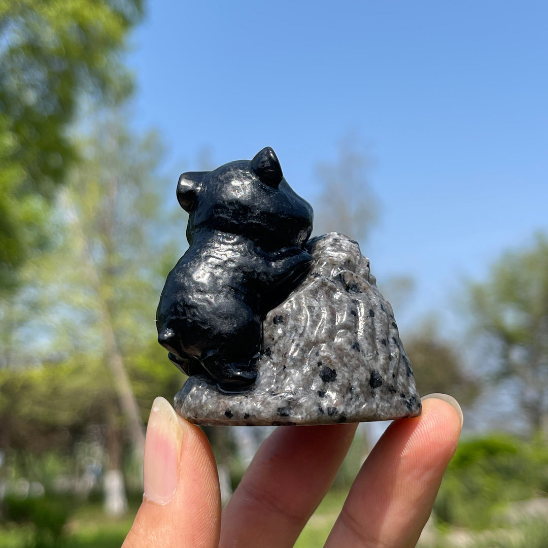 Natural Crystal Hamster Carving