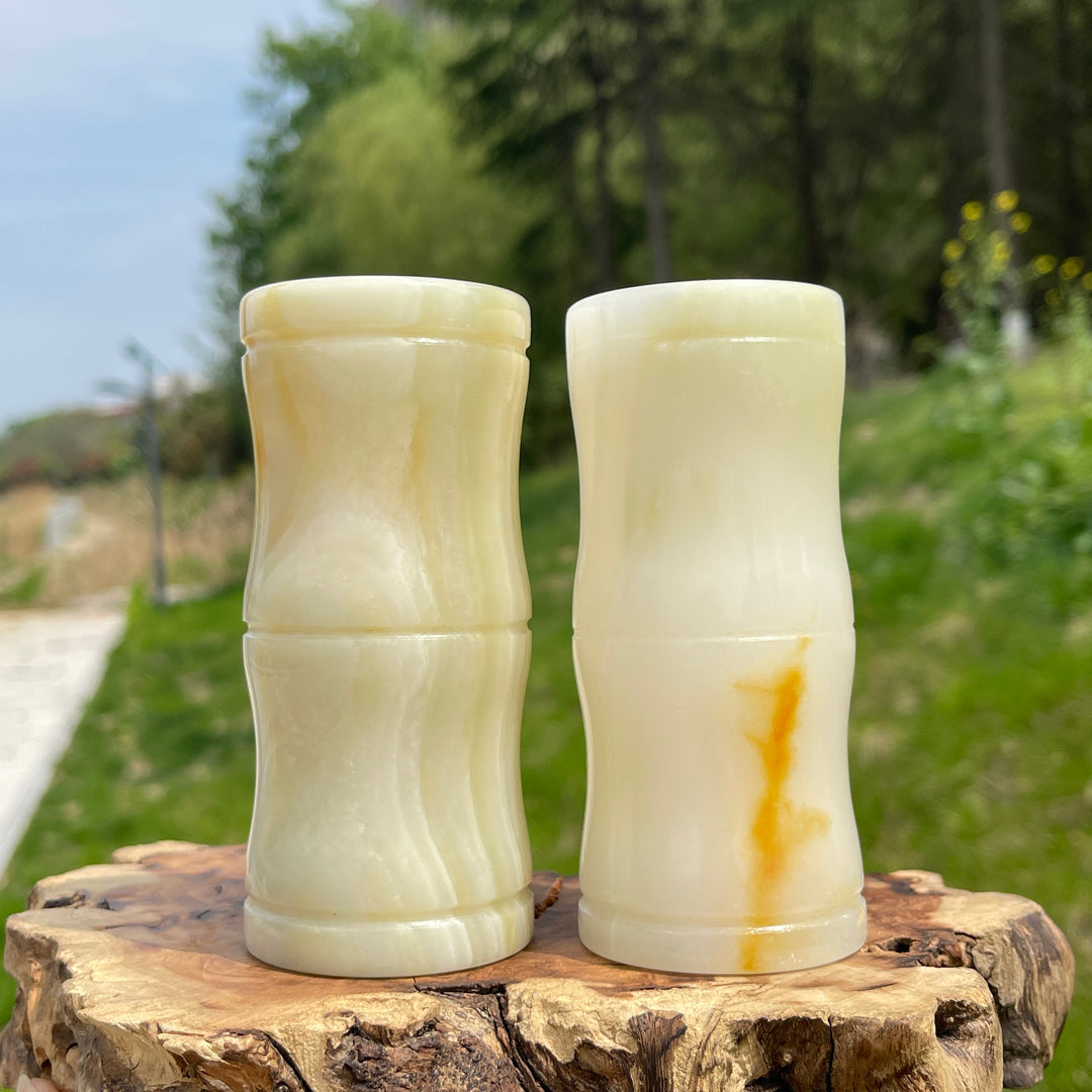 Natural Crystal Afghanistan Jade Bamboo Vase