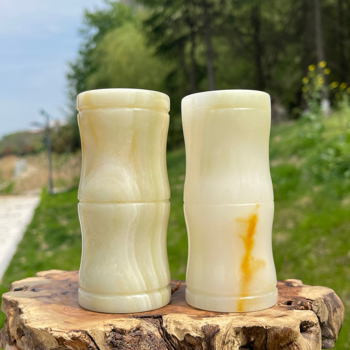 Natural Crystal Afghanistan Jade Bamboo Vase