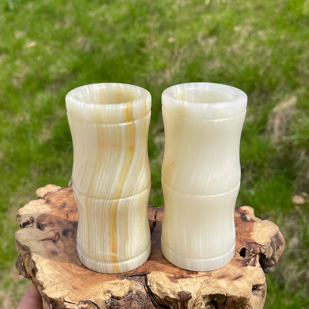 Natural Crystal Afghanistan Jade Bamboo Vase