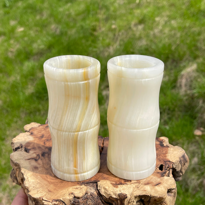 Natural Crystal Afghanistan Jade Bamboo Vase