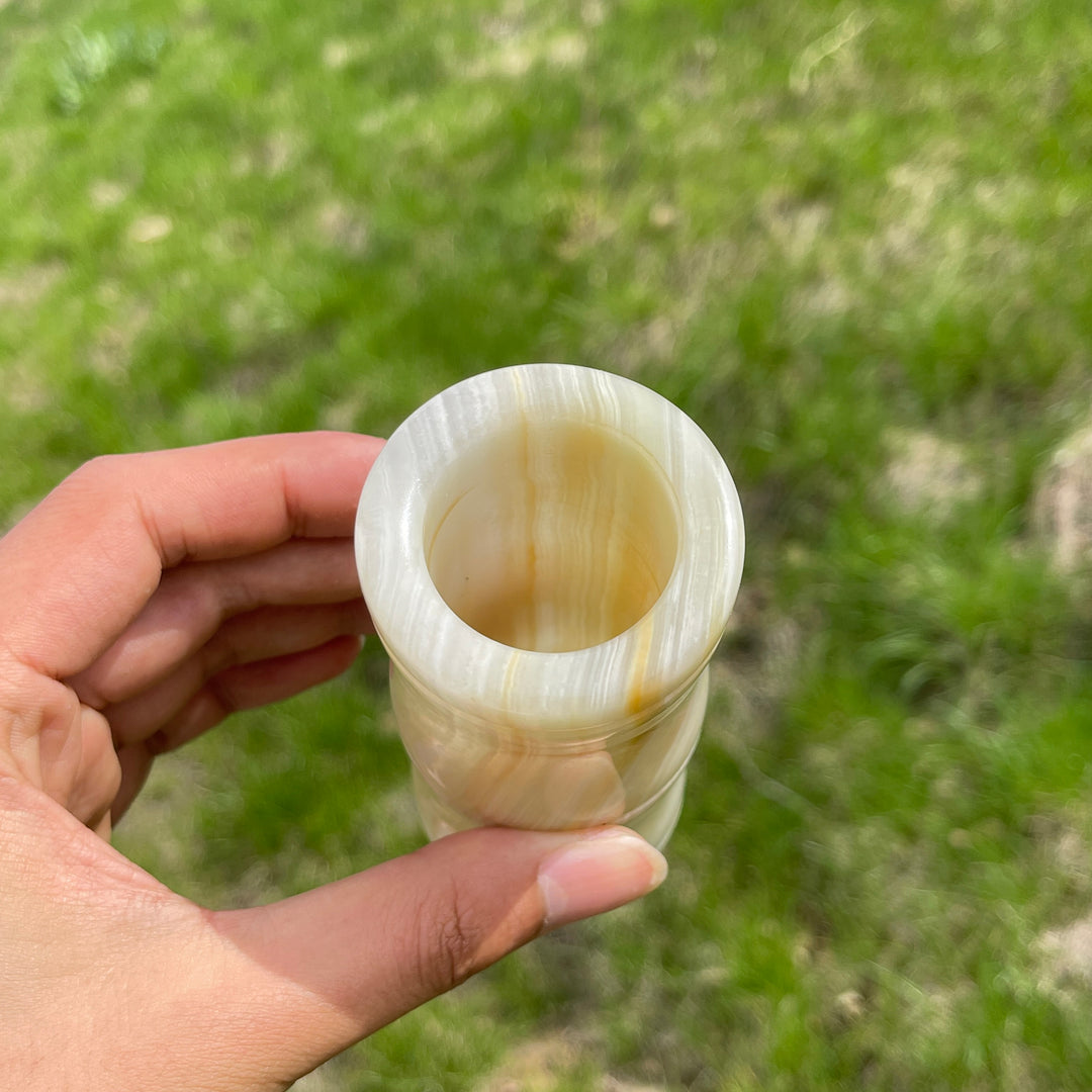 Natural Crystal Afghanistan Jade Bamboo Vase