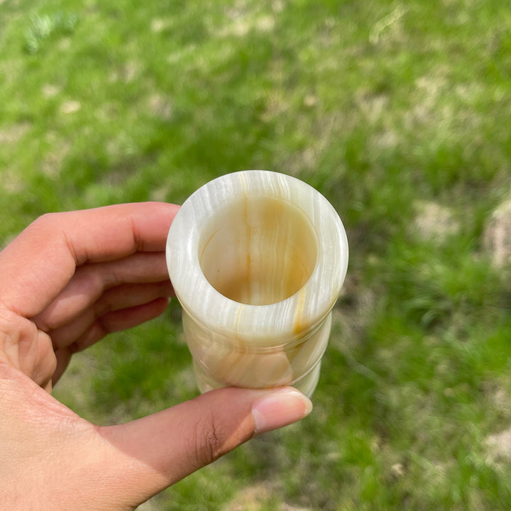 Natural Crystal Afghanistan Jade Bamboo Vase