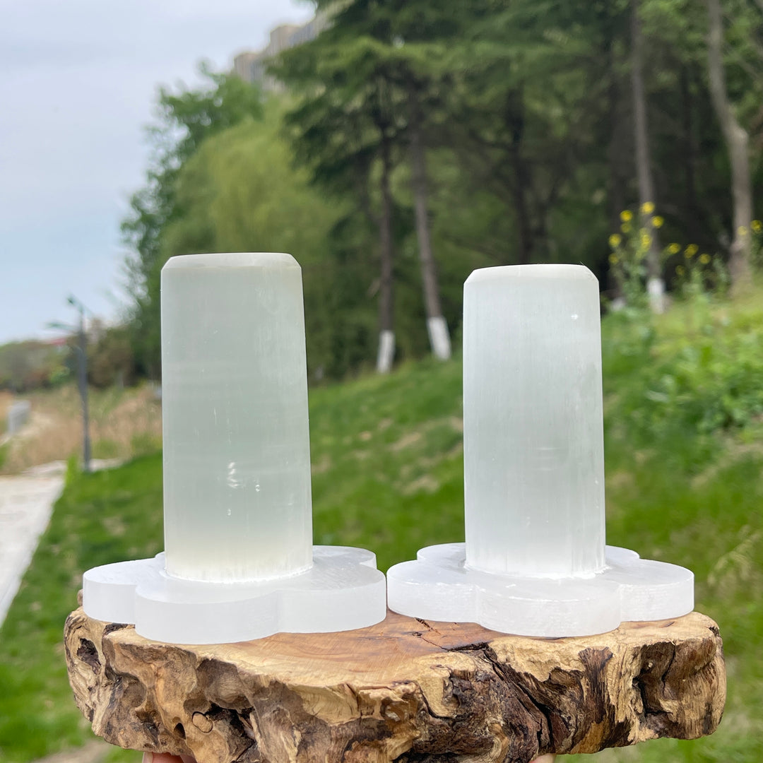 Natural Crystal Selenite Bracelet Stand