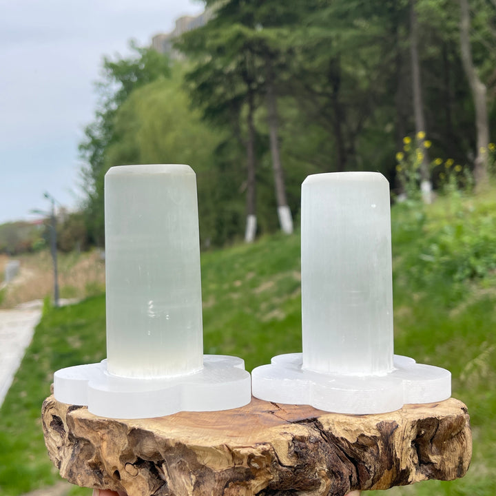 Natural Crystal Selenite Bracelet Stand