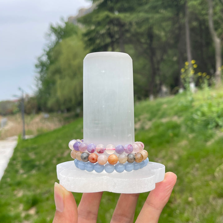 Natural Crystal Selenite Bracelet Stand