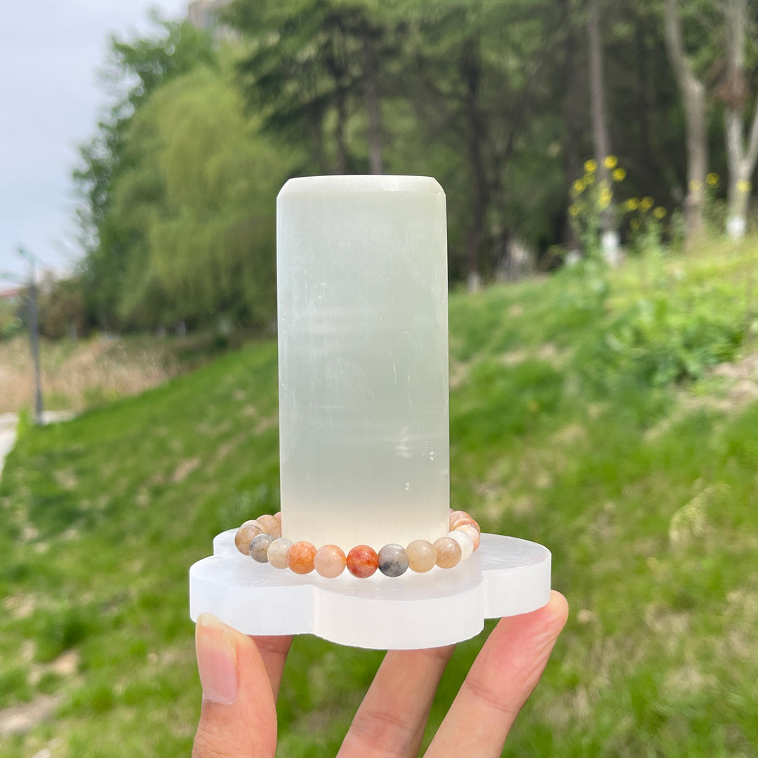 Natural Crystal Selenite Bracelet Stand