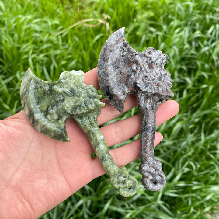 Natural Crystal Axe Carving