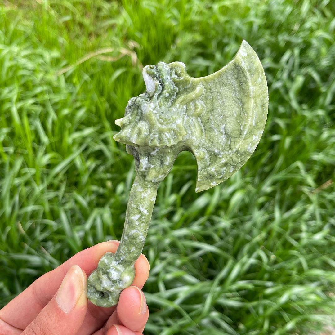 Natural Crystal Axe Carving