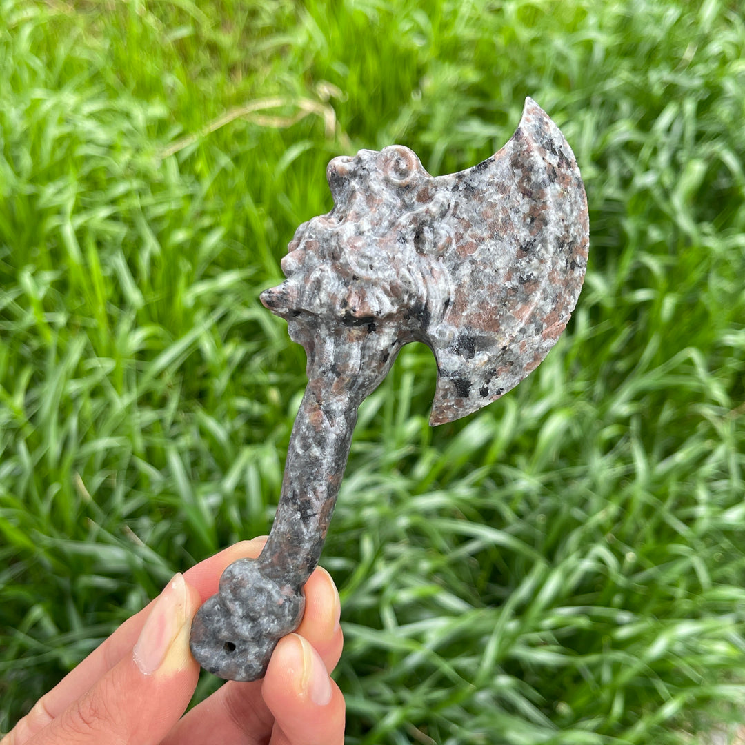 Natural Crystal Axe Carving