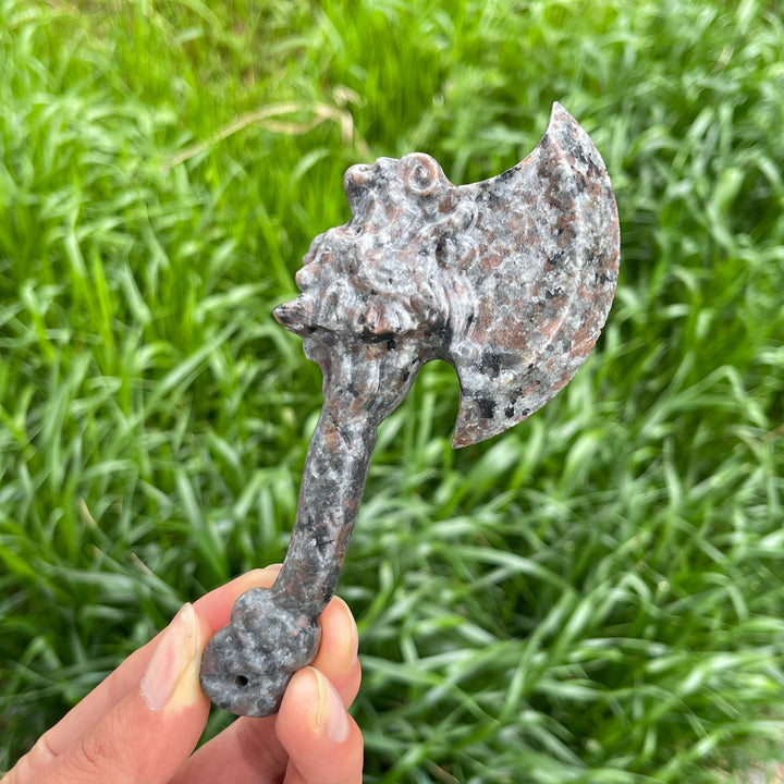 Natural Crystal Axe Carving