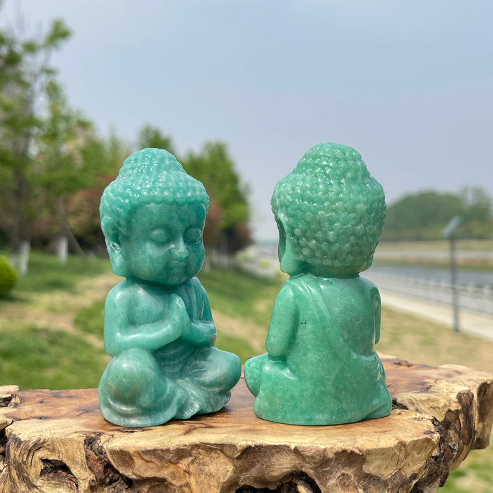 Natural Amazonite Baby Buddha Carving