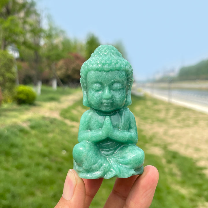 Natural Amazonite Baby Buddha Carving