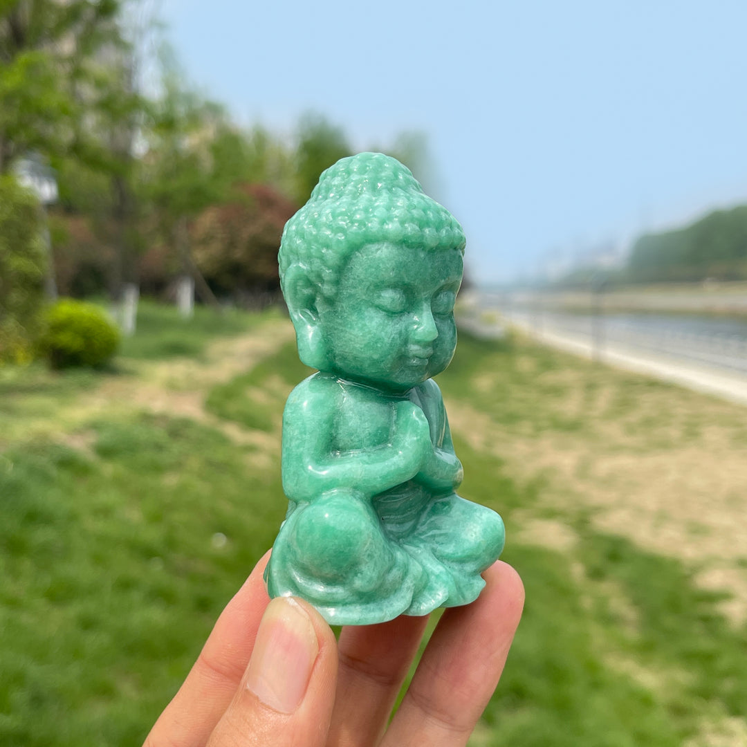 Natural Amazonite Baby Buddha Carving