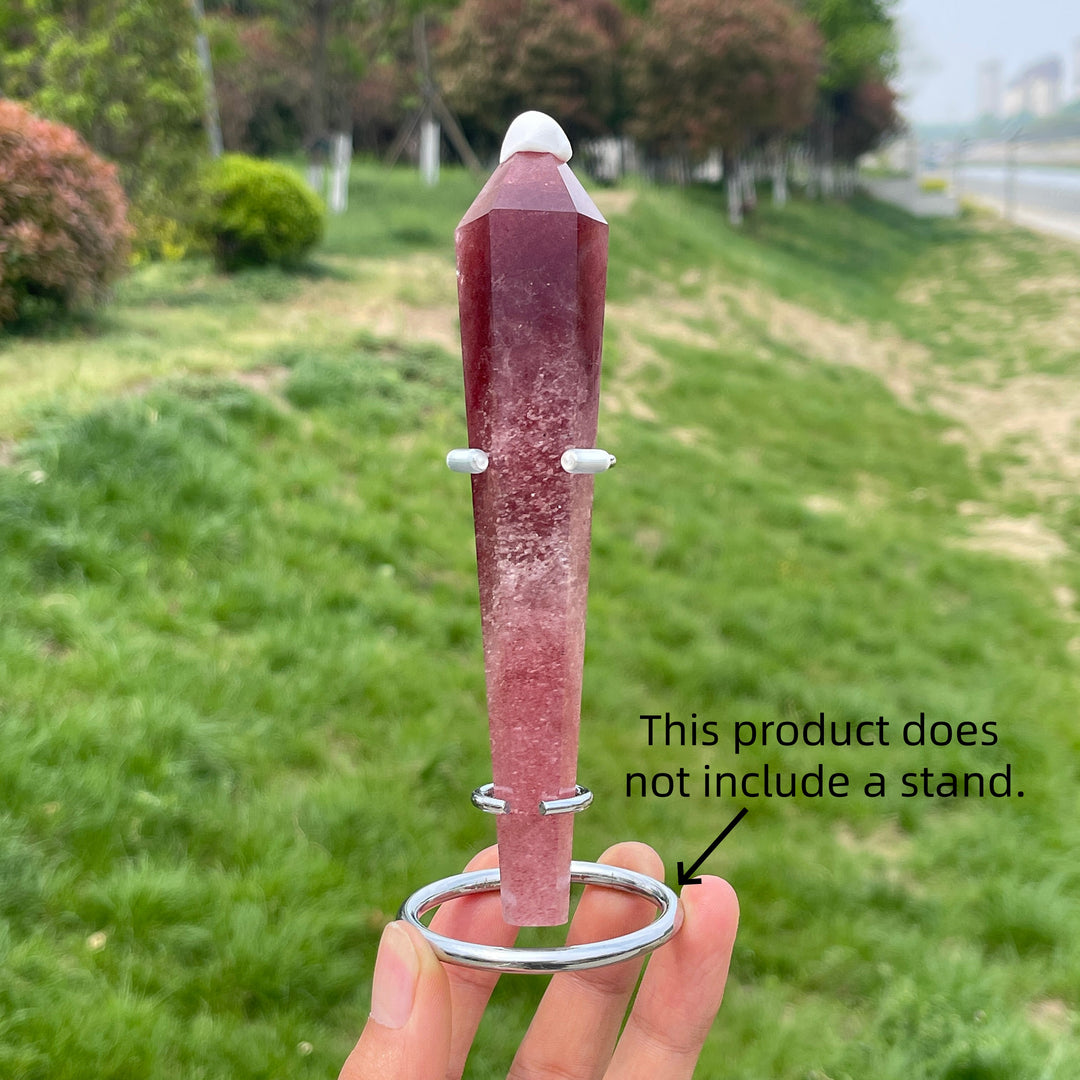 Natural Strawberry Quartz Wand