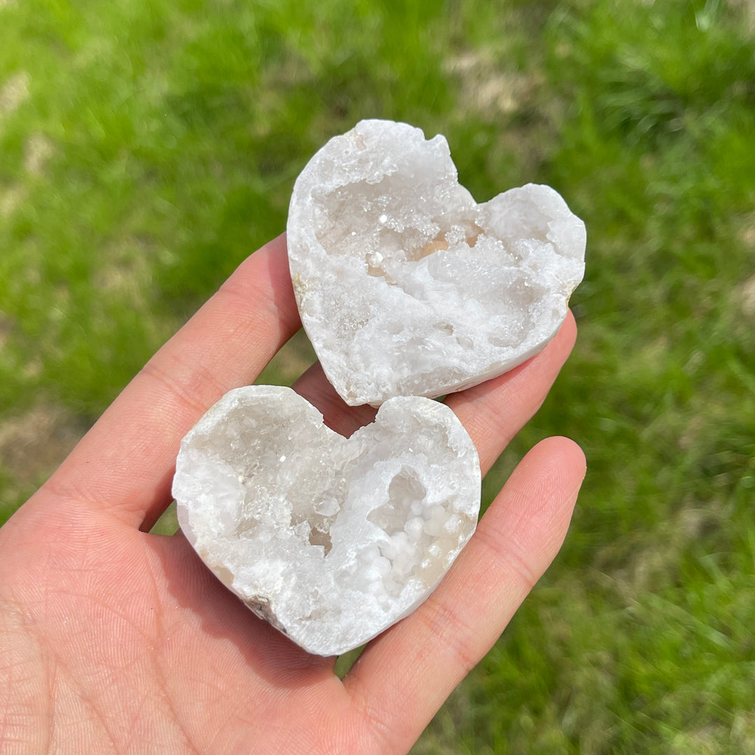 Natural Moroccan Geode Crystal Heart