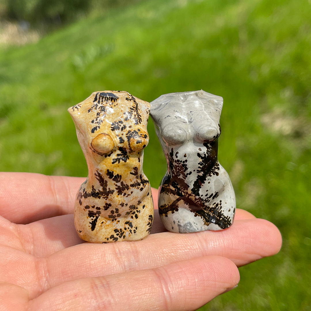 Natural Picture Jasper Goddess Carving