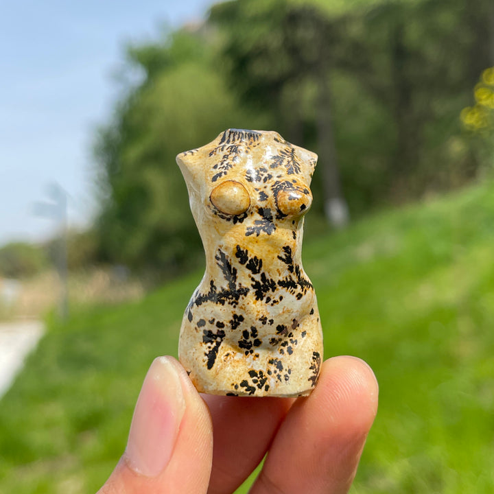 Natural Picture Jasper Goddess Carving