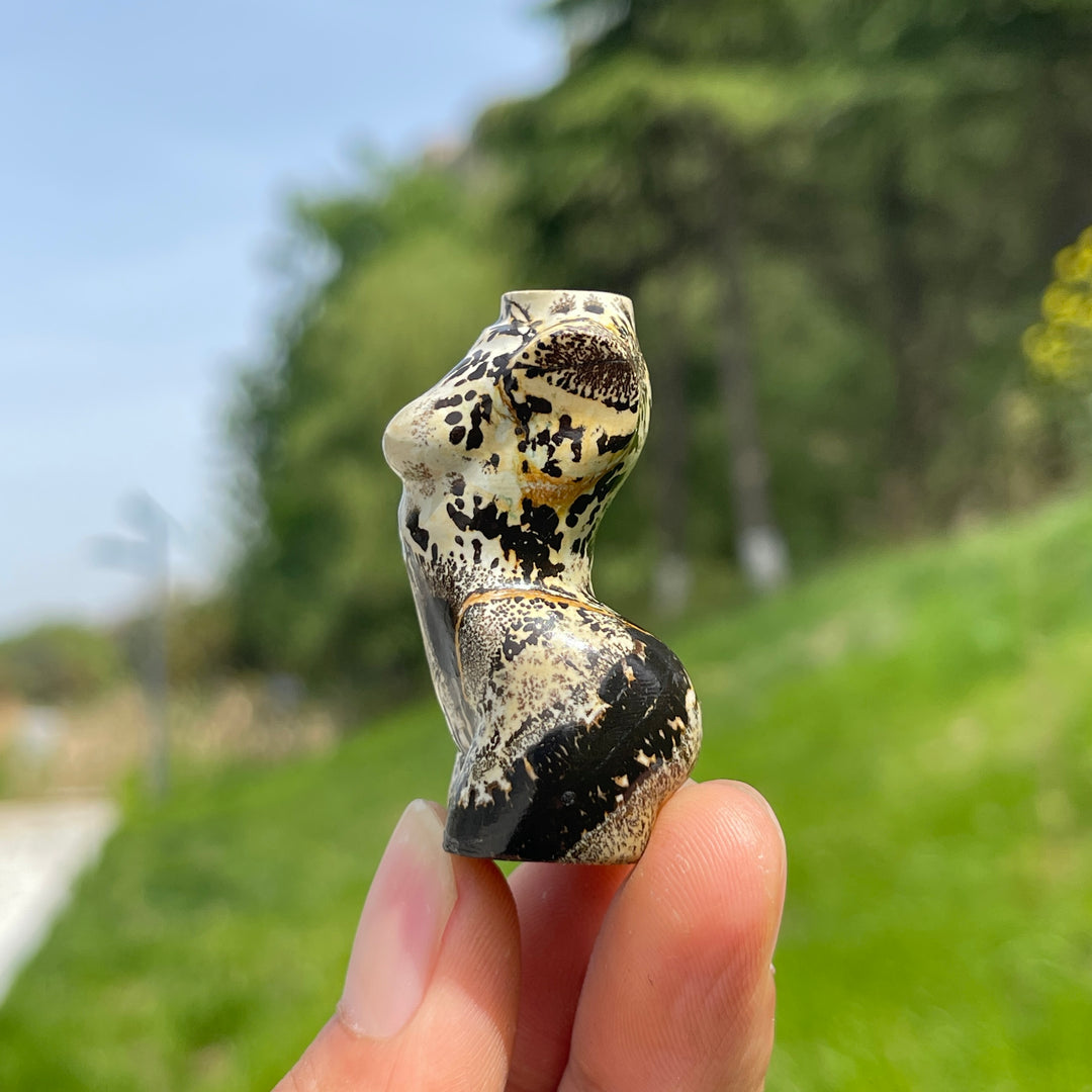 Natural Picture Jasper Goddess Carving