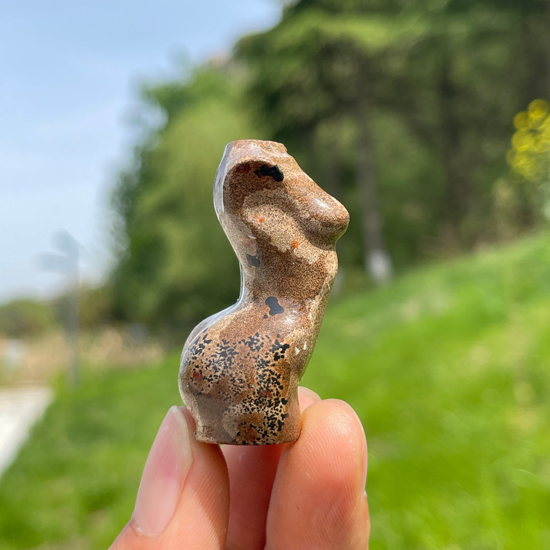 Natural Picture Jasper Goddess Carving
