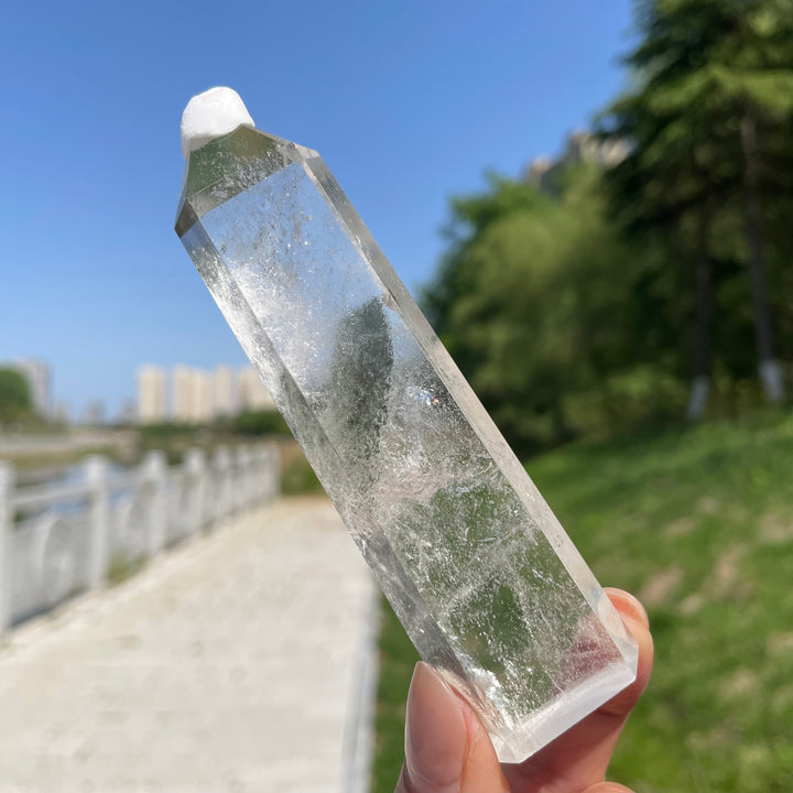 Unique,Natural Garden Quartz Crystal Point